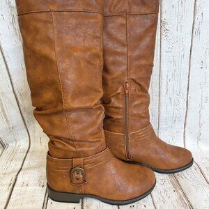 Bamboo Women's Fashion Boots BROWN